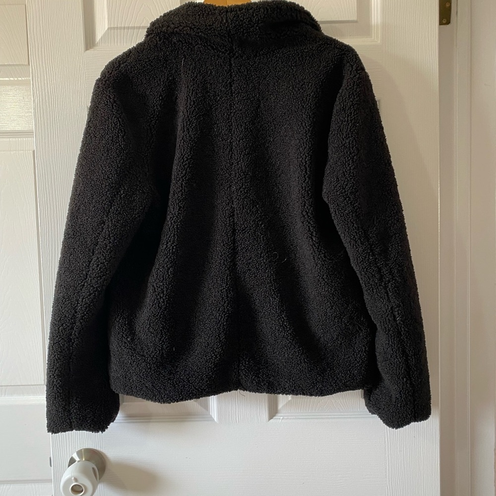 Sanctuary Faux Sherpa Teddy Jacket In Black - Picture 5 of 9